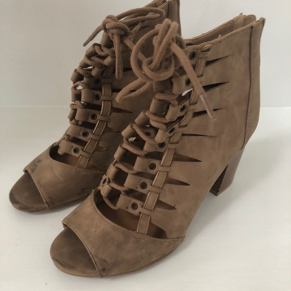 Lace up booties